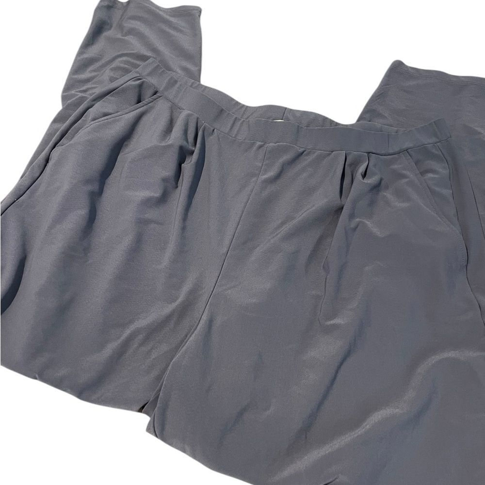 Leith Wide-Leg Tailored Pants in Charcoal Gray